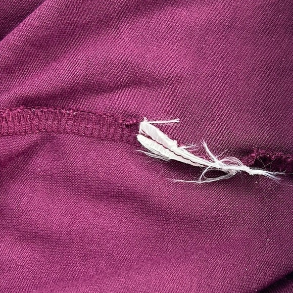 Eileen Fisher SZ XS Purple Cap Sleeve Cowl Neck Casual Midi Shirt Dress Modest - Picture 8 of 8